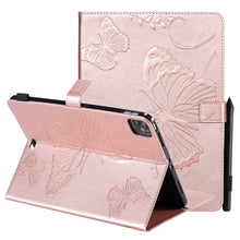 Load image into Gallery viewer, Pressed Printing Butterfly Pattern Horizontal Flip Leather Case with Holder &amp; Card Slots &amp; Wallet &amp; Sleep / Wake-up Function, For iPad Air 2022 / 2020 10.9 /iPad Pro 11 2020 / 2018, For Lenovo Tab M10 Plus TB-X606F, For Samsung Galaxy S6 Lite P610     ...