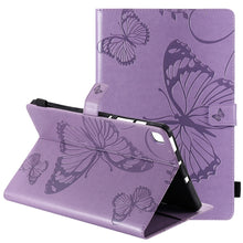 Load image into Gallery viewer, Pressed Printing Butterfly Pattern Horizontal Flip Leather Case with Holder &amp; Card Slots &amp; Wallet &amp; Sleep / Wake-up Function, For iPad Air 2022 / 2020 10.9 /iPad Pro 11 2020 / 2018, For Lenovo Tab M10 Plus TB-X606F, For Samsung Galaxy S6 Lite P610     ...