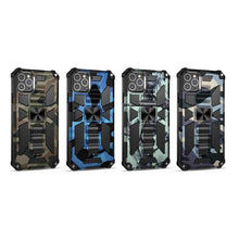 Load image into Gallery viewer, Camouflage Armor Shockproof TPU + PC Magnetic Protective Case with Holder, For iPhone 12 Pro Max, For iPhone 12 / 12 Pro