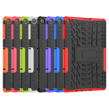 Load image into Gallery viewer, Tire Texture Shockproof TPU+PC Protective Case with Holder, For Huawei MatePad T10/T10S/Enjoy 2, For Xiaomi Mi 10T Lite 5G