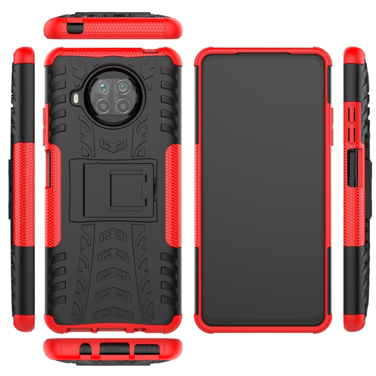 Tire Texture Shockproof TPU+PC Protective Case with Holder, For Xiaomi Mi 10T Lite 5G