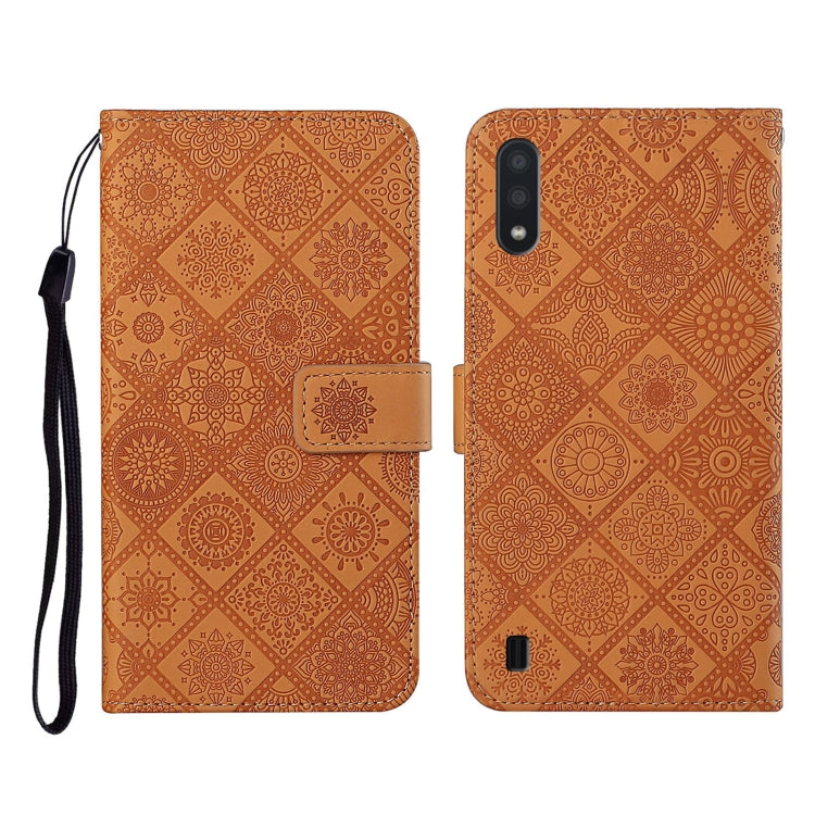 Ethnic Style Embossed Pattern Horizontal Flip Leather Case with Holder & Card Slots & Wallet & Lanyard, For Samsung Galaxy A01, For Samsung Galaxy A10 / M10, For Samsung Galaxy A10s, For Samsung Galaxy A11, For Samsung Galaxy A12                       ...