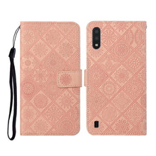 Load image into Gallery viewer, Ethnic Style Embossed Pattern Horizontal Flip Leather Case with Holder &amp; Card Slots &amp; Wallet &amp; Lanyard, For Samsung Galaxy A01, For Samsung Galaxy A10 / M10, For Samsung Galaxy A10s, For Samsung Galaxy A11, For Samsung Galaxy A12                       ...