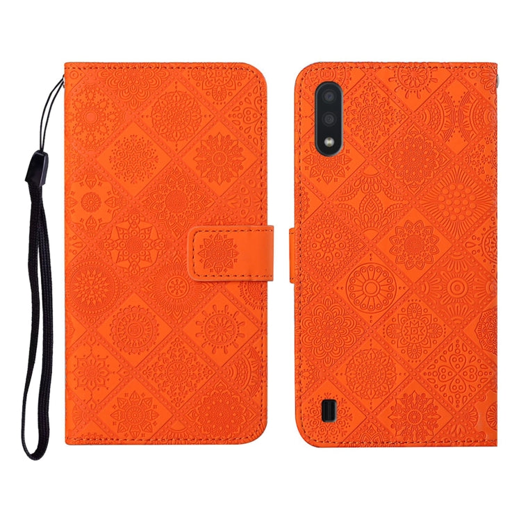 Ethnic Style Embossed Pattern Horizontal Flip Leather Case with Holder & Card Slots & Wallet & Lanyard, For Samsung Galaxy A01, For Samsung Galaxy A10 / M10, For Samsung Galaxy A10s, For Samsung Galaxy A11, For Samsung Galaxy A12                       ...