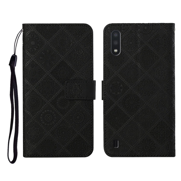 Ethnic Style Embossed Pattern Horizontal Flip Leather Case with Holder & Card Slots & Wallet & Lanyard, For Samsung Galaxy A01, For Samsung Galaxy A10 / M10, For Samsung Galaxy A10s, For Samsung Galaxy A11, For Samsung Galaxy A12                       ...