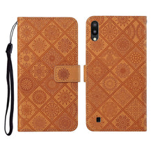 Load image into Gallery viewer, Ethnic Style Embossed Pattern Horizontal Flip Leather Case with Holder &amp; Card Slots &amp; Wallet &amp; Lanyard, For Samsung Galaxy A01, For Samsung Galaxy A10 / M10, For Samsung Galaxy A10s, For Samsung Galaxy A11, For Samsung Galaxy A12                       ...