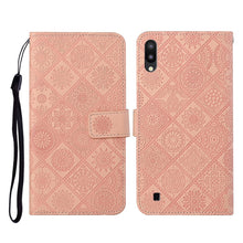 Load image into Gallery viewer, Ethnic Style Embossed Pattern Horizontal Flip Leather Case with Holder &amp; Card Slots &amp; Wallet &amp; Lanyard, For Samsung Galaxy A01, For Samsung Galaxy A10 / M10, For Samsung Galaxy A10s, For Samsung Galaxy A11, For Samsung Galaxy A12                       ...