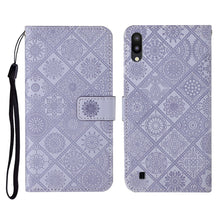 Load image into Gallery viewer, Ethnic Style Embossed Pattern Horizontal Flip Leather Case with Holder &amp; Card Slots &amp; Wallet &amp; Lanyard, For Samsung Galaxy A01, For Samsung Galaxy A10 / M10, For Samsung Galaxy A10s, For Samsung Galaxy A11, For Samsung Galaxy A12                       ...
