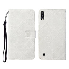 Load image into Gallery viewer, Ethnic Style Embossed Pattern Horizontal Flip Leather Case with Holder &amp; Card Slots &amp; Wallet &amp; Lanyard, For Samsung Galaxy A01, For Samsung Galaxy A10 / M10, For Samsung Galaxy A10s, For Samsung Galaxy A11, For Samsung Galaxy A12                       ...