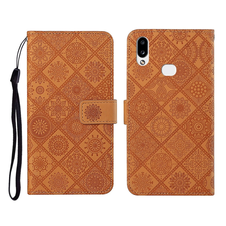 Ethnic Style Embossed Pattern Horizontal Flip Leather Case with Holder & Card Slots & Wallet & Lanyard, For Samsung Galaxy A01, For Samsung Galaxy A10 / M10, For Samsung Galaxy A10s, For Samsung Galaxy A11, For Samsung Galaxy A12                       ...
