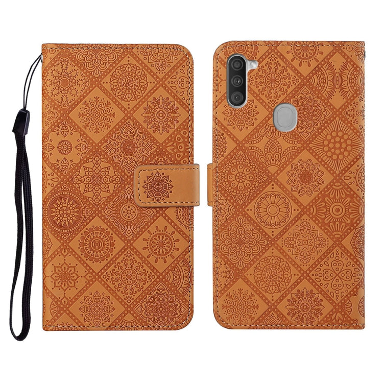 Ethnic Style Embossed Pattern Horizontal Flip Leather Case with Holder & Card Slots & Wallet & Lanyard, For Samsung Galaxy A01, For Samsung Galaxy A10 / M10, For Samsung Galaxy A10s, For Samsung Galaxy A11, For Samsung Galaxy A12                       ...