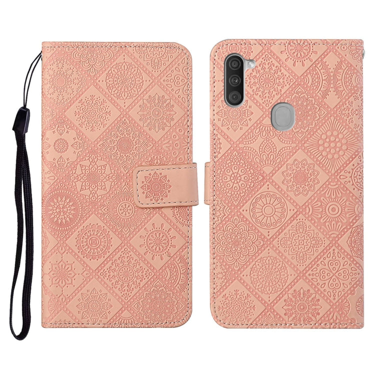 Ethnic Style Embossed Pattern Horizontal Flip Leather Case with Holder & Card Slots & Wallet & Lanyard, For Samsung Galaxy A01, For Samsung Galaxy A10 / M10, For Samsung Galaxy A10s, For Samsung Galaxy A11, For Samsung Galaxy A12                       ...