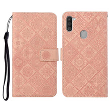 Load image into Gallery viewer, Ethnic Style Embossed Pattern Horizontal Flip Leather Case with Holder &amp; Card Slots &amp; Wallet &amp; Lanyard, For Samsung Galaxy A01, For Samsung Galaxy A10 / M10, For Samsung Galaxy A10s, For Samsung Galaxy A11, For Samsung Galaxy A12                       ...