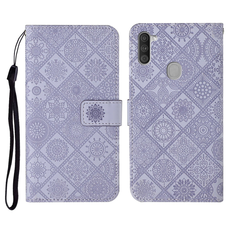 Ethnic Style Embossed Pattern Horizontal Flip Leather Case with Holder & Card Slots & Wallet & Lanyard, For Samsung Galaxy A01, For Samsung Galaxy A10 / M10, For Samsung Galaxy A10s, For Samsung Galaxy A11, For Samsung Galaxy A12                       ...