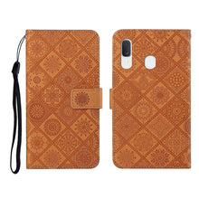Load image into Gallery viewer, Ethnic Style Embossed Pattern Horizontal Flip Leather Case with Holder &amp; Card Slots &amp; Wallet &amp; Lanyard, For Samsung Galaxy A01, For Samsung Galaxy A10 / M10, For Samsung Galaxy A10s, For Samsung Galaxy A11, For Samsung Galaxy A12                       ...