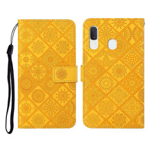 Load image into Gallery viewer, Ethnic Style Embossed Pattern Horizontal Flip Leather Case with Holder &amp; Card Slots &amp; Wallet &amp; Lanyard, For Samsung Galaxy A01, For Samsung Galaxy A10 / M10, For Samsung Galaxy A10s, For Samsung Galaxy A11, For Samsung Galaxy A12                       ...