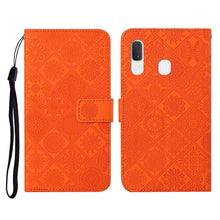 Load image into Gallery viewer, Ethnic Style Embossed Pattern Horizontal Flip Leather Case with Holder &amp; Card Slots &amp; Wallet &amp; Lanyard, For Samsung Galaxy A01, For Samsung Galaxy A10 / M10, For Samsung Galaxy A10s, For Samsung Galaxy A11, For Samsung Galaxy A12                       ...