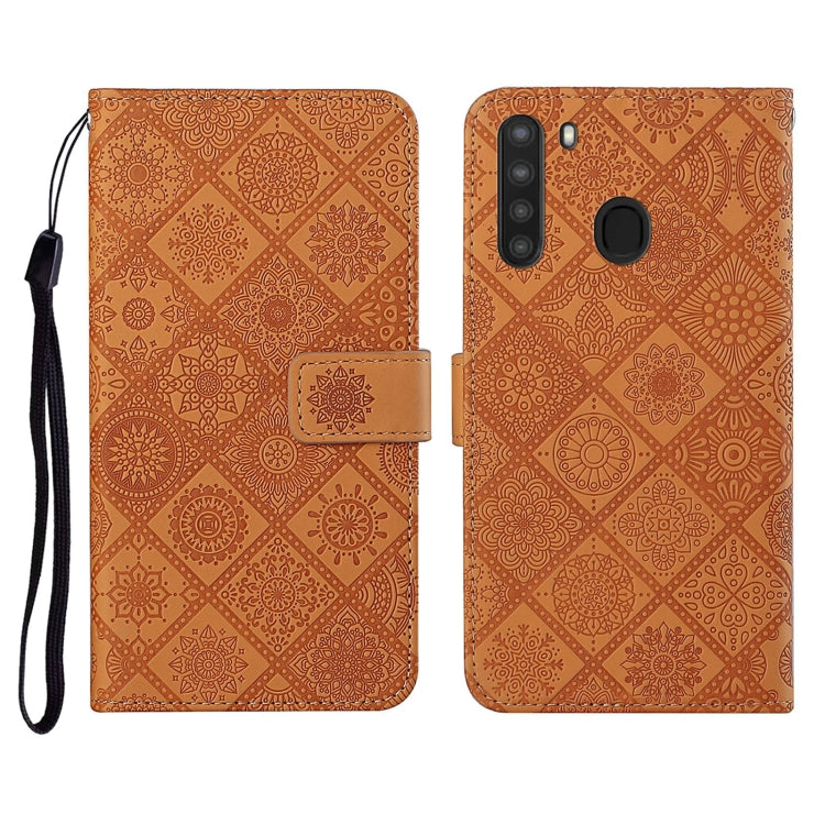 Ethnic Style Embossed Pattern Horizontal Flip Leather Case with Holder & Card Slots & Wallet & Lanyard, For Samsung Galaxy A20e, For Samsung Galaxy A20s, For Samsung Galaxy A21, For Samsung Galaxy A21s, For Samsung Galaxy A31, For Samsung Galaxy A40