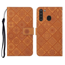 Load image into Gallery viewer, Ethnic Style Embossed Pattern Horizontal Flip Leather Case with Holder &amp; Card Slots &amp; Wallet &amp; Lanyard, For Samsung Galaxy A20e, For Samsung Galaxy A20s, For Samsung Galaxy A21, For Samsung Galaxy A21s, For Samsung Galaxy A31, For Samsung Galaxy A40