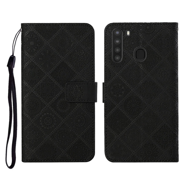 Ethnic Style Embossed Pattern Horizontal Flip Leather Case with Holder & Card Slots & Wallet & Lanyard, For Samsung Galaxy A20e, For Samsung Galaxy A20s, For Samsung Galaxy A21, For Samsung Galaxy A21s, For Samsung Galaxy A31, For Samsung Galaxy A40