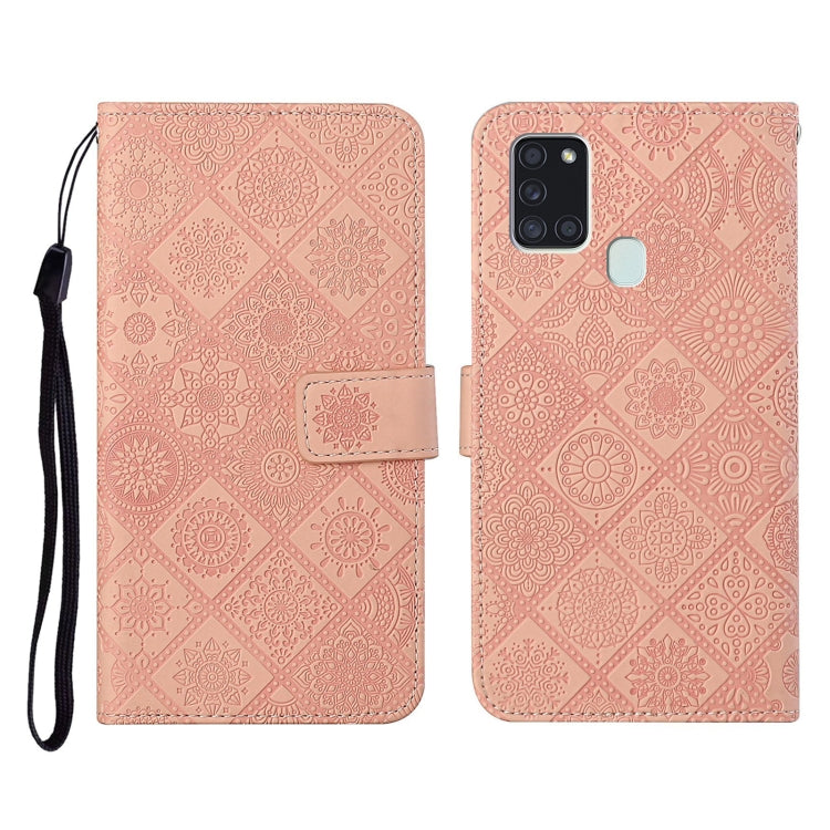 Ethnic Style Embossed Pattern Horizontal Flip Leather Case with Holder & Card Slots & Wallet & Lanyard, For Samsung Galaxy A20e, For Samsung Galaxy A20s, For Samsung Galaxy A21, For Samsung Galaxy A21s, For Samsung Galaxy A31, For Samsung Galaxy A40