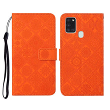 Load image into Gallery viewer, Ethnic Style Embossed Pattern Horizontal Flip Leather Case with Holder &amp; Card Slots &amp; Wallet &amp; Lanyard, For Samsung Galaxy A20e, For Samsung Galaxy A20s, For Samsung Galaxy A21, For Samsung Galaxy A21s, For Samsung Galaxy A31, For Samsung Galaxy A40