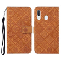 Load image into Gallery viewer, Ethnic Style Embossed Pattern Horizontal Flip Leather Case with Holder &amp; Card Slots &amp; Wallet &amp; Lanyard, For Samsung Galaxy A20e, For Samsung Galaxy A20s, For Samsung Galaxy A21, For Samsung Galaxy A21s, For Samsung Galaxy A31, For Samsung Galaxy A40
