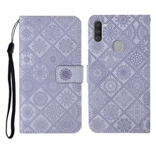 Load image into Gallery viewer, Ethnic Style Embossed Pattern Horizontal Flip Leather Case with Holder &amp; Card Slots &amp; Wallet &amp; Lanyard, For Samsung Galaxy M11, For Samsung Galaxy Note20, For Samsung Galaxy Note20 Ultra, For Samsung Galaxy S10, For Samsung Galaxy S10+                 ...
