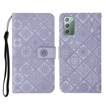 Load image into Gallery viewer, Ethnic Style Embossed Pattern Horizontal Flip Leather Case with Holder &amp; Card Slots &amp; Wallet &amp; Lanyard, For Samsung Galaxy M11, For Samsung Galaxy Note20, For Samsung Galaxy Note20 Ultra, For Samsung Galaxy S10, For Samsung Galaxy S10+                 ...