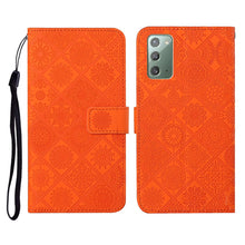 Load image into Gallery viewer, Ethnic Style Embossed Pattern Horizontal Flip Leather Case with Holder &amp; Card Slots &amp; Wallet &amp; Lanyard, For Samsung Galaxy M11, For Samsung Galaxy Note20, For Samsung Galaxy Note20 Ultra, For Samsung Galaxy S10, For Samsung Galaxy S10+                 ...