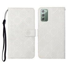 Load image into Gallery viewer, Ethnic Style Embossed Pattern Horizontal Flip Leather Case with Holder &amp; Card Slots &amp; Wallet &amp; Lanyard, For Samsung Galaxy M11, For Samsung Galaxy Note20, For Samsung Galaxy Note20 Ultra, For Samsung Galaxy S10, For Samsung Galaxy S10+                 ...