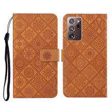 Load image into Gallery viewer, Ethnic Style Embossed Pattern Horizontal Flip Leather Case with Holder &amp; Card Slots &amp; Wallet &amp; Lanyard, For Samsung Galaxy M11, For Samsung Galaxy Note20, For Samsung Galaxy Note20 Ultra, For Samsung Galaxy S10, For Samsung Galaxy S10+                 ...