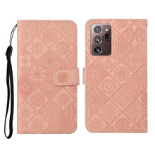Load image into Gallery viewer, Ethnic Style Embossed Pattern Horizontal Flip Leather Case with Holder &amp; Card Slots &amp; Wallet &amp; Lanyard, For Samsung Galaxy M11, For Samsung Galaxy Note20, For Samsung Galaxy Note20 Ultra, For Samsung Galaxy S10, For Samsung Galaxy S10+                 ...