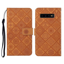 Load image into Gallery viewer, Ethnic Style Embossed Pattern Horizontal Flip Leather Case with Holder &amp; Card Slots &amp; Wallet &amp; Lanyard, For Samsung Galaxy M11, For Samsung Galaxy Note20, For Samsung Galaxy Note20 Ultra, For Samsung Galaxy S10, For Samsung Galaxy S10+                 ...