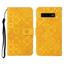 Load image into Gallery viewer, Ethnic Style Embossed Pattern Horizontal Flip Leather Case with Holder &amp; Card Slots &amp; Wallet &amp; Lanyard, For Samsung Galaxy M11, For Samsung Galaxy Note20, For Samsung Galaxy Note20 Ultra, For Samsung Galaxy S10, For Samsung Galaxy S10+                 ...