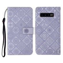 Load image into Gallery viewer, Ethnic Style Embossed Pattern Horizontal Flip Leather Case with Holder &amp; Card Slots &amp; Wallet &amp; Lanyard, For Samsung Galaxy M11, For Samsung Galaxy Note20, For Samsung Galaxy Note20 Ultra, For Samsung Galaxy S10, For Samsung Galaxy S10+                 ...