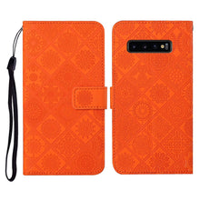 Load image into Gallery viewer, Ethnic Style Embossed Pattern Horizontal Flip Leather Case with Holder &amp; Card Slots &amp; Wallet &amp; Lanyard, For Samsung Galaxy M11, For Samsung Galaxy Note20, For Samsung Galaxy Note20 Ultra, For Samsung Galaxy S10, For Samsung Galaxy S10+                 ...