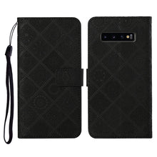 Load image into Gallery viewer, Ethnic Style Embossed Pattern Horizontal Flip Leather Case with Holder &amp; Card Slots &amp; Wallet &amp; Lanyard, For Samsung Galaxy M11, For Samsung Galaxy Note20, For Samsung Galaxy Note20 Ultra, For Samsung Galaxy S10, For Samsung Galaxy S10+                 ...