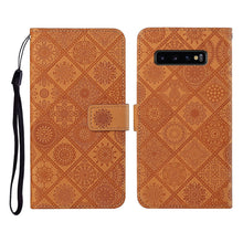 Load image into Gallery viewer, Ethnic Style Embossed Pattern Horizontal Flip Leather Case with Holder &amp; Card Slots &amp; Wallet &amp; Lanyard, For Samsung Galaxy M11, For Samsung Galaxy Note20, For Samsung Galaxy Note20 Ultra, For Samsung Galaxy S10, For Samsung Galaxy S10+                 ...