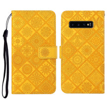 Load image into Gallery viewer, Ethnic Style Embossed Pattern Horizontal Flip Leather Case with Holder &amp; Card Slots &amp; Wallet &amp; Lanyard, For Samsung Galaxy M11, For Samsung Galaxy Note20, For Samsung Galaxy Note20 Ultra, For Samsung Galaxy S10, For Samsung Galaxy S10+                 ...