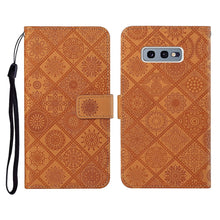 Load image into Gallery viewer, Ethnic Style Embossed Pattern Horizontal Flip Leather Case with Holder &amp; Card Slots &amp; Wallet &amp; Lanyard, For Samsung Galaxy M11, For Samsung Galaxy Note20, For Samsung Galaxy Note20 Ultra, For Samsung Galaxy S10, For Samsung Galaxy S10+                 ...