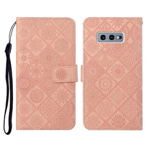 Load image into Gallery viewer, Ethnic Style Embossed Pattern Horizontal Flip Leather Case with Holder &amp; Card Slots &amp; Wallet &amp; Lanyard, For Samsung Galaxy M11, For Samsung Galaxy Note20, For Samsung Galaxy Note20 Ultra, For Samsung Galaxy S10, For Samsung Galaxy S10+                 ...