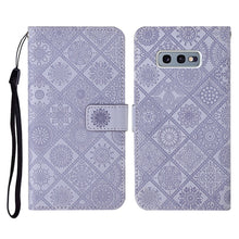 Load image into Gallery viewer, Ethnic Style Embossed Pattern Horizontal Flip Leather Case with Holder &amp; Card Slots &amp; Wallet &amp; Lanyard, For Samsung Galaxy M11, For Samsung Galaxy Note20, For Samsung Galaxy Note20 Ultra, For Samsung Galaxy S10, For Samsung Galaxy S10+                 ...