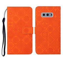 Load image into Gallery viewer, Ethnic Style Embossed Pattern Horizontal Flip Leather Case with Holder &amp; Card Slots &amp; Wallet &amp; Lanyard, For Samsung Galaxy M11, For Samsung Galaxy Note20, For Samsung Galaxy Note20 Ultra, For Samsung Galaxy S10, For Samsung Galaxy S10+                 ...
