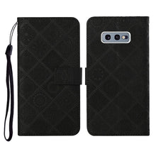 Load image into Gallery viewer, Ethnic Style Embossed Pattern Horizontal Flip Leather Case with Holder &amp; Card Slots &amp; Wallet &amp; Lanyard, For Samsung Galaxy M11, For Samsung Galaxy Note20, For Samsung Galaxy Note20 Ultra, For Samsung Galaxy S10, For Samsung Galaxy S10+                 ...