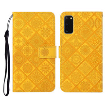 Load image into Gallery viewer, Ethnic Style Embossed Pattern Horizontal Flip Leather Case with Holder &amp; Card Slots &amp; Wallet &amp; Lanyard, For Samsung Galaxy S20, For Samsung Galaxy S20 FE, For Samsung Galaxy S20+, For Samsung Galaxy S20 Ultra, For Samsung Galaxy Galaxy S21 5G          ...
