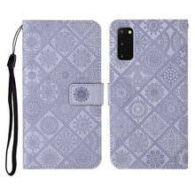 Load image into Gallery viewer, Ethnic Style Embossed Pattern Horizontal Flip Leather Case with Holder &amp; Card Slots &amp; Wallet &amp; Lanyard, For Samsung Galaxy S20, For Samsung Galaxy S20 FE, For Samsung Galaxy S20+, For Samsung Galaxy S20 Ultra, For Samsung Galaxy Galaxy S21 5G          ...