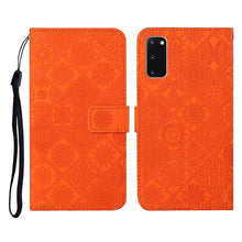 Load image into Gallery viewer, Ethnic Style Embossed Pattern Horizontal Flip Leather Case with Holder &amp; Card Slots &amp; Wallet &amp; Lanyard, For Samsung Galaxy S20, For Samsung Galaxy S20 FE, For Samsung Galaxy S20+, For Samsung Galaxy S20 Ultra, For Samsung Galaxy Galaxy S21 5G          ...