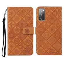 Load image into Gallery viewer, Ethnic Style Embossed Pattern Horizontal Flip Leather Case with Holder &amp; Card Slots &amp; Wallet &amp; Lanyard, For Samsung Galaxy S20, For Samsung Galaxy S20 FE, For Samsung Galaxy S20+, For Samsung Galaxy S20 Ultra, For Samsung Galaxy Galaxy S21 5G          ...
