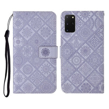 Load image into Gallery viewer, Ethnic Style Embossed Pattern Horizontal Flip Leather Case with Holder &amp; Card Slots &amp; Wallet &amp; Lanyard, For Samsung Galaxy S20, For Samsung Galaxy S20 FE, For Samsung Galaxy S20+, For Samsung Galaxy S20 Ultra, For Samsung Galaxy Galaxy S21 5G          ...